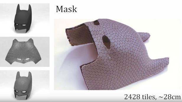 Diese Batman-Maske ist eines der Demonstrationsobjekte für die Verformungstechnologie des IST.