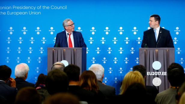 EU-Kommissionspräsident Jean-Claude Juncker und Estlands Premierminister Juri Ratas
