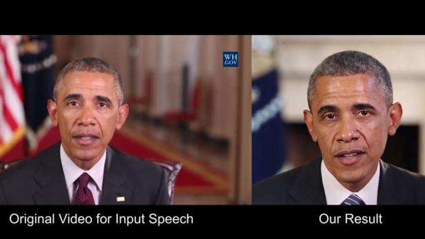 Ex-US-Präsident Obama als Versuchskaninchen für Forscher, die einen lernenden Algorithmus Lippenbewegungen realistischer denn je replizieren lassen