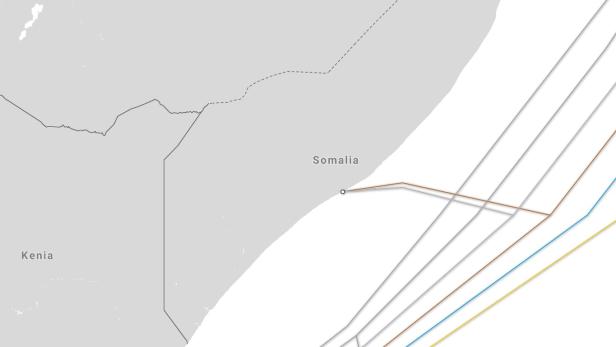 Große Teile Somalias sind nur durch ein Unterseekabel mit dem Internet verbunden