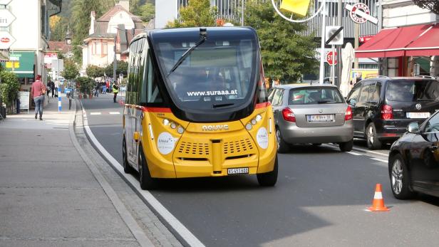 Das autonome Fahren feierte bei Pörtschach Premiere auf einer Bundesstraße.
