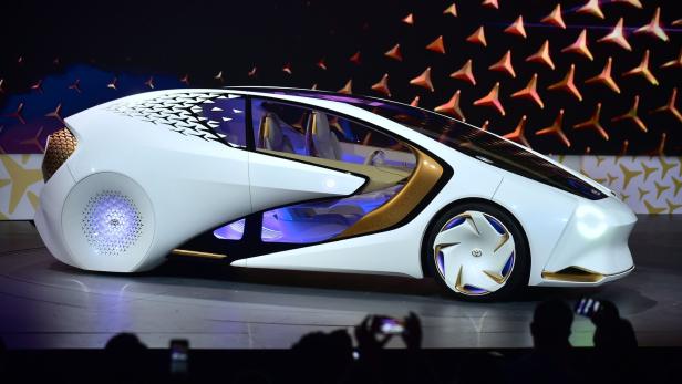 Auch dieses Jahr wird es auf der CES neue Auto-Prototypen zu sehen geben. Hier das Toyota Concept Car aus 2017