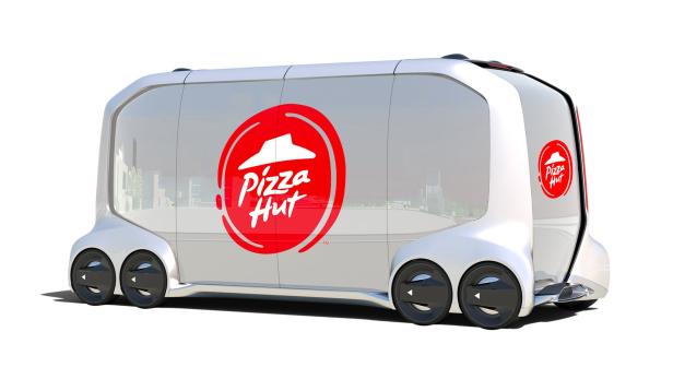 So könnte der Pizza Hut Van aussehen. Wen erinnert er noch an Black Mirror?