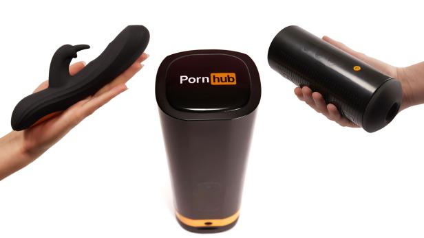 Die neuen interaktiven Sex-Toys von Pornhub (v.li.): Virtual Rabbit, Virtual Blowbot Turbo Stroker und Virtual Blowbot Stroker