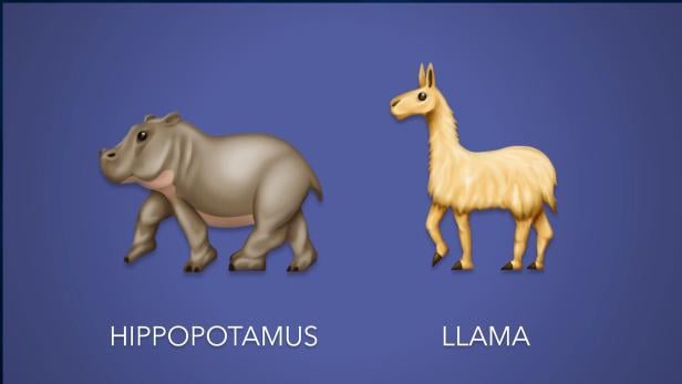 Hippo und Lama in Unicode Emoji 11.0