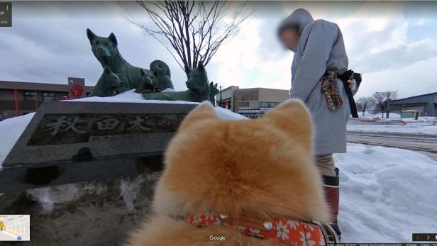 Street-View-Ansicht von Odate, der Heimatstadt der Hunderasse Akita