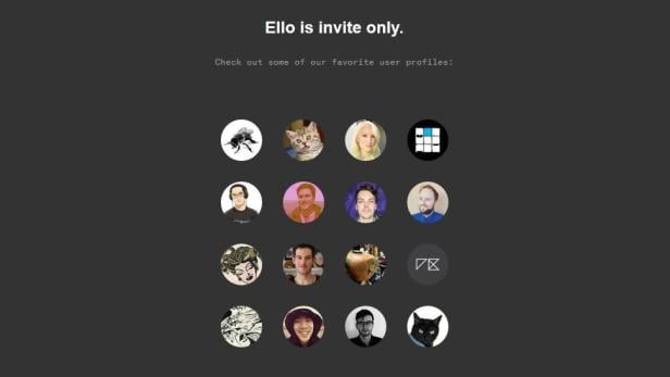 Ello kann man nur mit Einladung beitreten