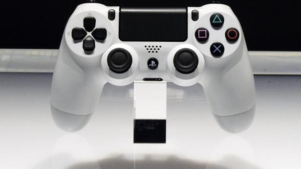 PlayStation 4 controller is displayed at the 2014 Electronic Entertainment Expo, known as E3, in Los Angeles