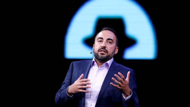 FILE PHOTO: Facebook CSO Alex Stamos gives a keynote address during the Black Hat information security conference in Las Vegas