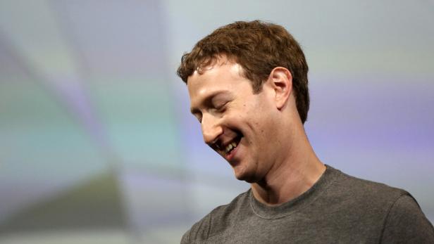 Facebook CEO Mark Zuckerberg reacts during his keynote address at Facebook's f8 developers conference in San Francisco