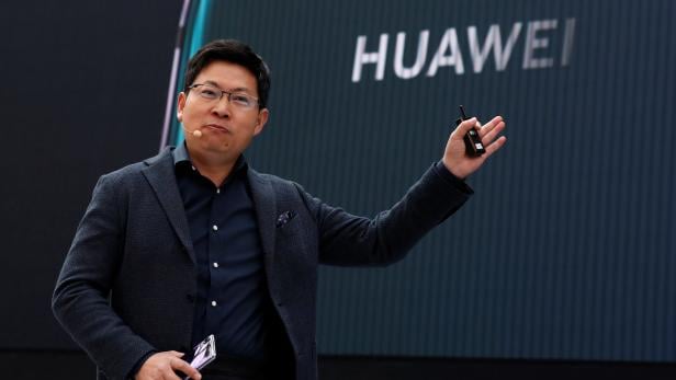 Richard Yu, CEO of the Huawei Consumer Business Group, attends the launching of the new generation of its smartphone, Huawei P20, in Paris