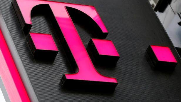 FILE PHOTO: The logo of T-Mobile Austria is seen outside of one of its shops in Vienna