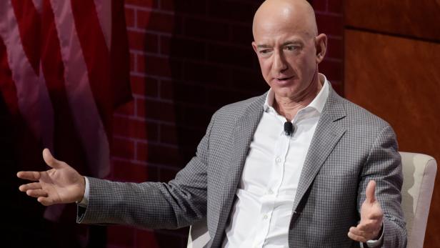 Jeff Bezos of Amazon speaks at the Bush Centers Forum on Leadership in Dallas