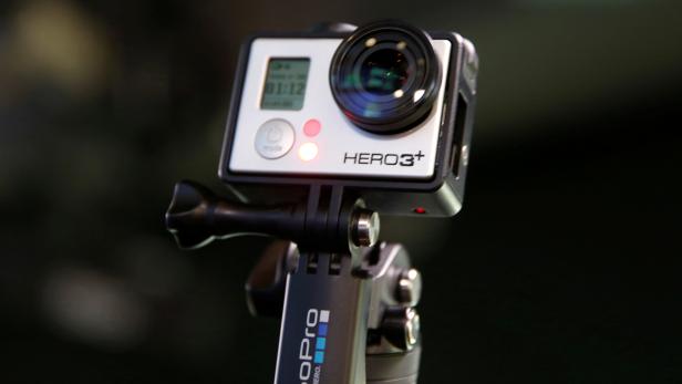 FILE PHOTO: GoPro Hero 3+ camera is seen at the Nasdaq Market Site before GoPro Inc's IPO in New York