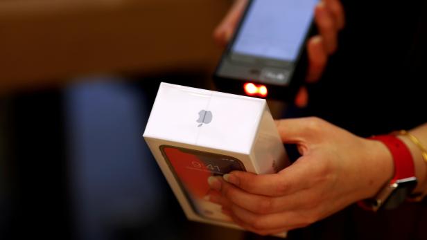 FILE PHOTO: A new iPhone X is sold at an Apple Store in Beijing