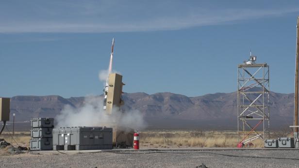 Die Mini-Rakete MHTK bei einem Test