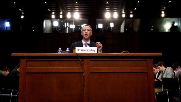 FILE PHOTO: Facebook CEO Zuckerberg testifies before a U.S. Senate joint hearing on Capitol Hill in Washington