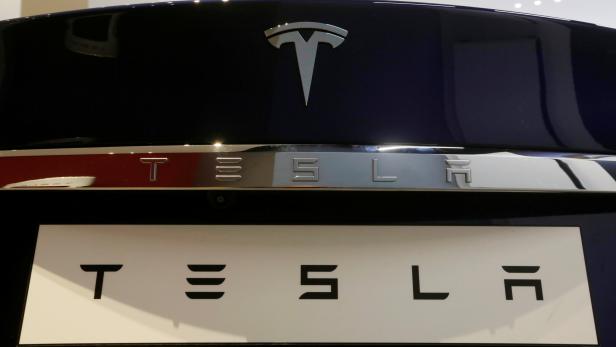 A Tesla Model S vehicle is displayed at the Tesla store in Sydney, Australia