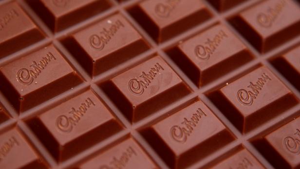 FILE PHOTO: The Cadbury name is seen on a bar of Dairy Milk chocolate in Manchester