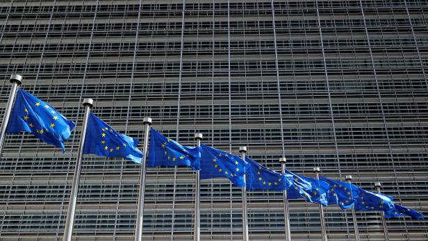 FILE PHOTO: European Union flag flutter outside the EU Commission headquarters in Brussels