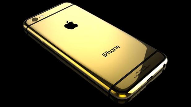 Hauptpreis: Das vergoldete iPhone 6 aus dem Hause Goldgenie wiegt 129 Gramm. Dieselbe Menge Gold ist in etwa 3800 Euro wert...