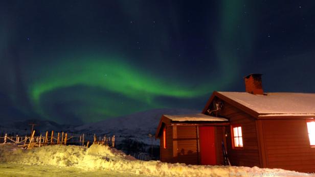 Polarlichter (Aurora borealis) über Tromsö