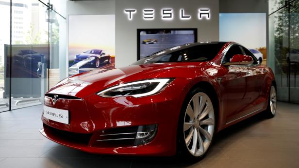 FILE PHOTO: A Tesla Model S electric car is seen at its dealership in Seoul