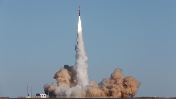 Zhuque-1, a privately developed Chinese carrier rocket by Beijing-based Landspace, lifts off from the launch pad at Jiuquan Satellite Launch Center in Gansu