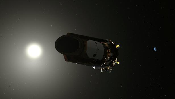 A handout photo of an artist's conception of the Kepler Space telescope