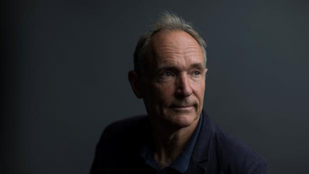 World Wide Web founder Tim Berners-Lee poses for a photograph following a speech at the Mozilla Festival 2018 in London