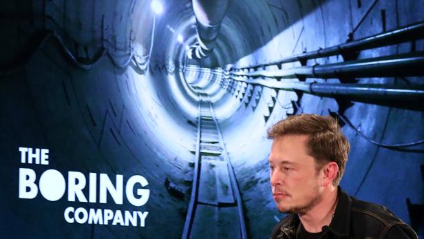 Elon Musk arrives to speak at Boring Company community meeting in Bel Air, Los Angeles