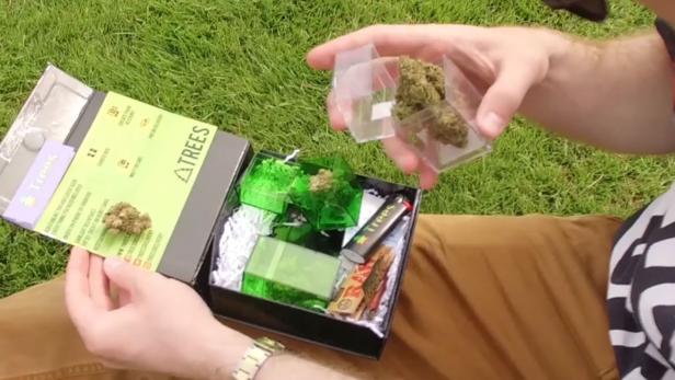 Marihuana aus einem per Drohne gelieferten Paket