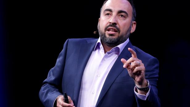 FILE PHOTO - Facebook CSO Alex Stamos gives a keynote address during the Black Hat information security conference in Las Vegas