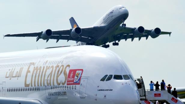 Airbus A380 von Lufthansa und Emirates