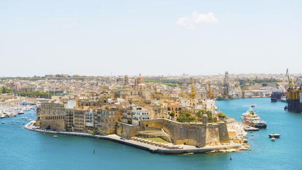 Fortress City Senglea from Valetta, Malta