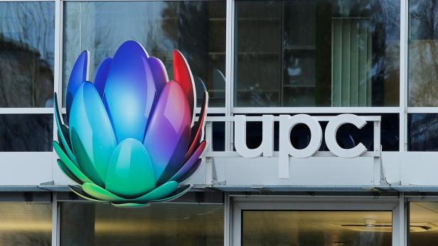 FILE PHOTO: Logo of  UPC Cablecom is pictured in Renens