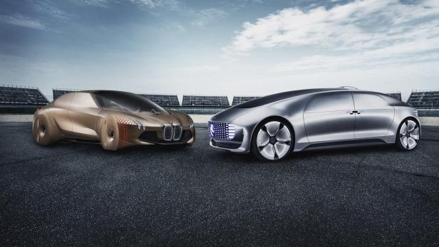 Die selbstfahrenden Zukunftsvisionen von BMW und Daimler sollen die selbe Technologie verwenden
