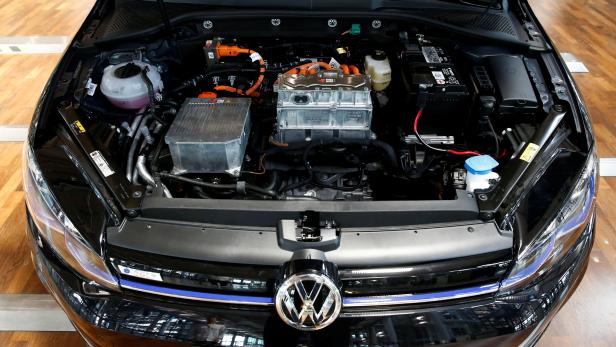 FILE PHOTO: Engine of a VW e-Golf electric car pictured in Dresden