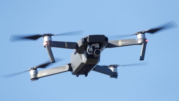 FILE PHOTO: A drone is flown near Gravesend
