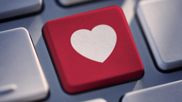 Love Heart Key On Computer Keyboard