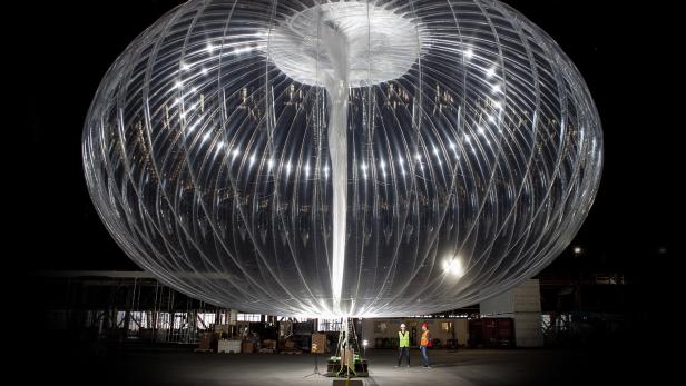 Einer der Helium-Ballons von Project Loon