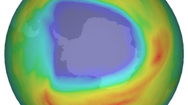 Das Ozonloch über dem Südpol