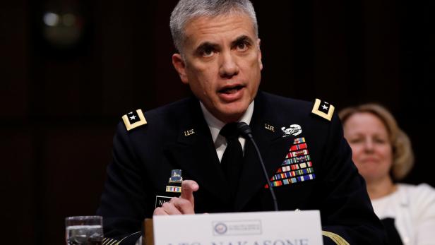 Lieutenant General Paul Nakasone, nominee to lead the National Security Agency and US Cyber Command, testifies before the Senate Intelligence Committee on Capitol Hill in Washington