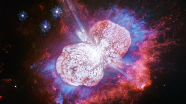 Der Homunculus-Nebel rund um das Doppelsternsystem Eta Carinae