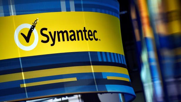 FILE PHOTO - The Symantec booth is seen during the 2016 Black Hat cyber-security conference in Las Vegas