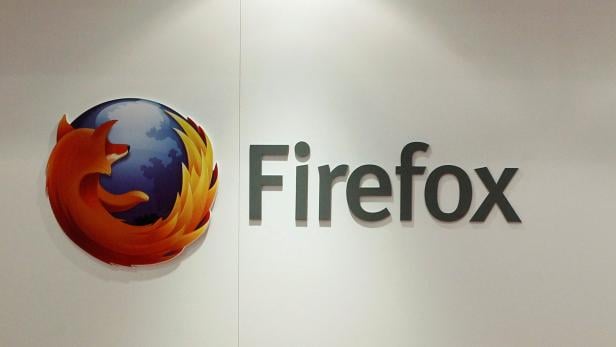 The Firefox logo is seen at a Mozilla stand during the Mobile World Congress in Barcelona