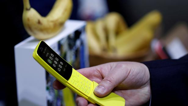 FILE PHOTO: The new Nokia 8110 at the Mobile World Congress in Barcelona