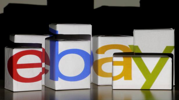 FILE PHOTO: FILE PHOTO: An eBay logo is projected onto white boxes in this illustration picture taken in Warsaw