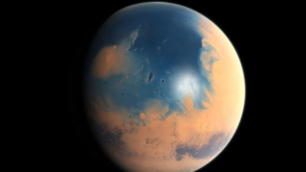 So könnte der Mars mit Ozean ausgesehen haben