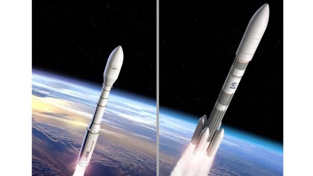 Entwürfe der Trägerraketen Ariane 6 und Vega C